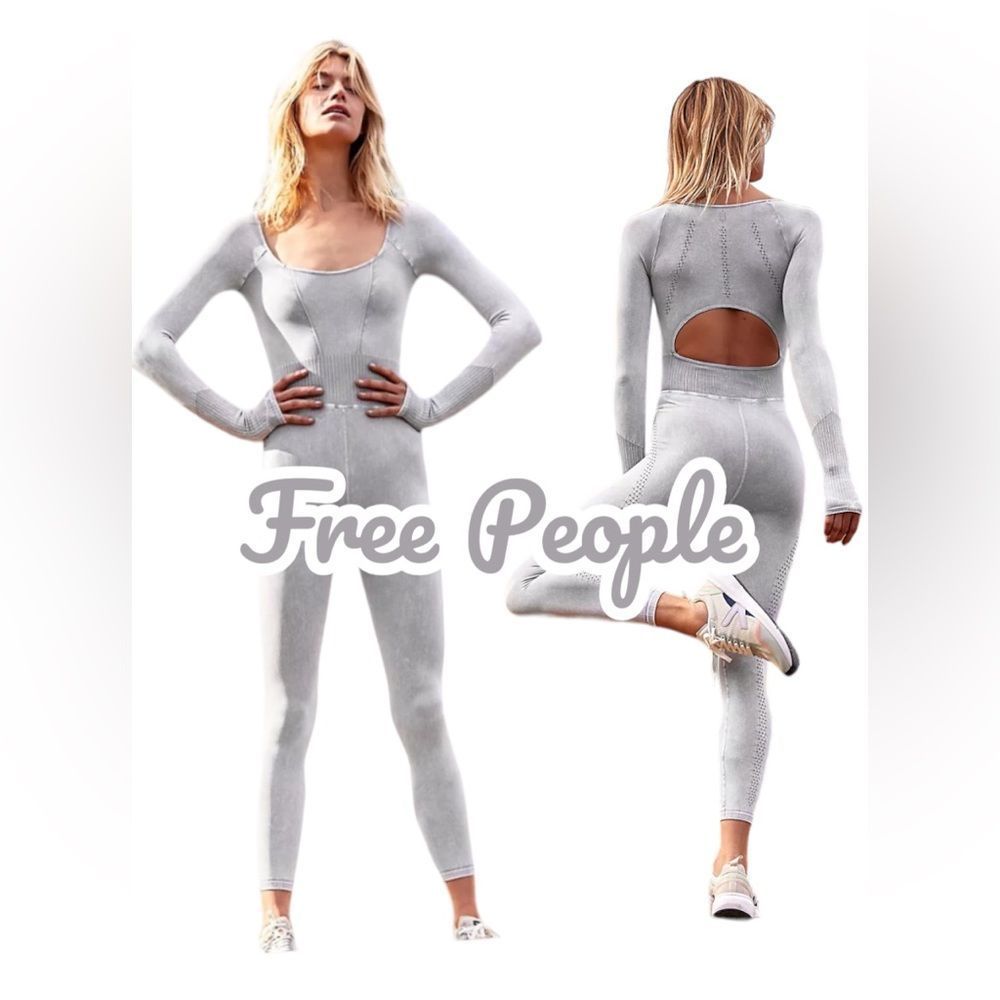Free People Gray Bodysuit